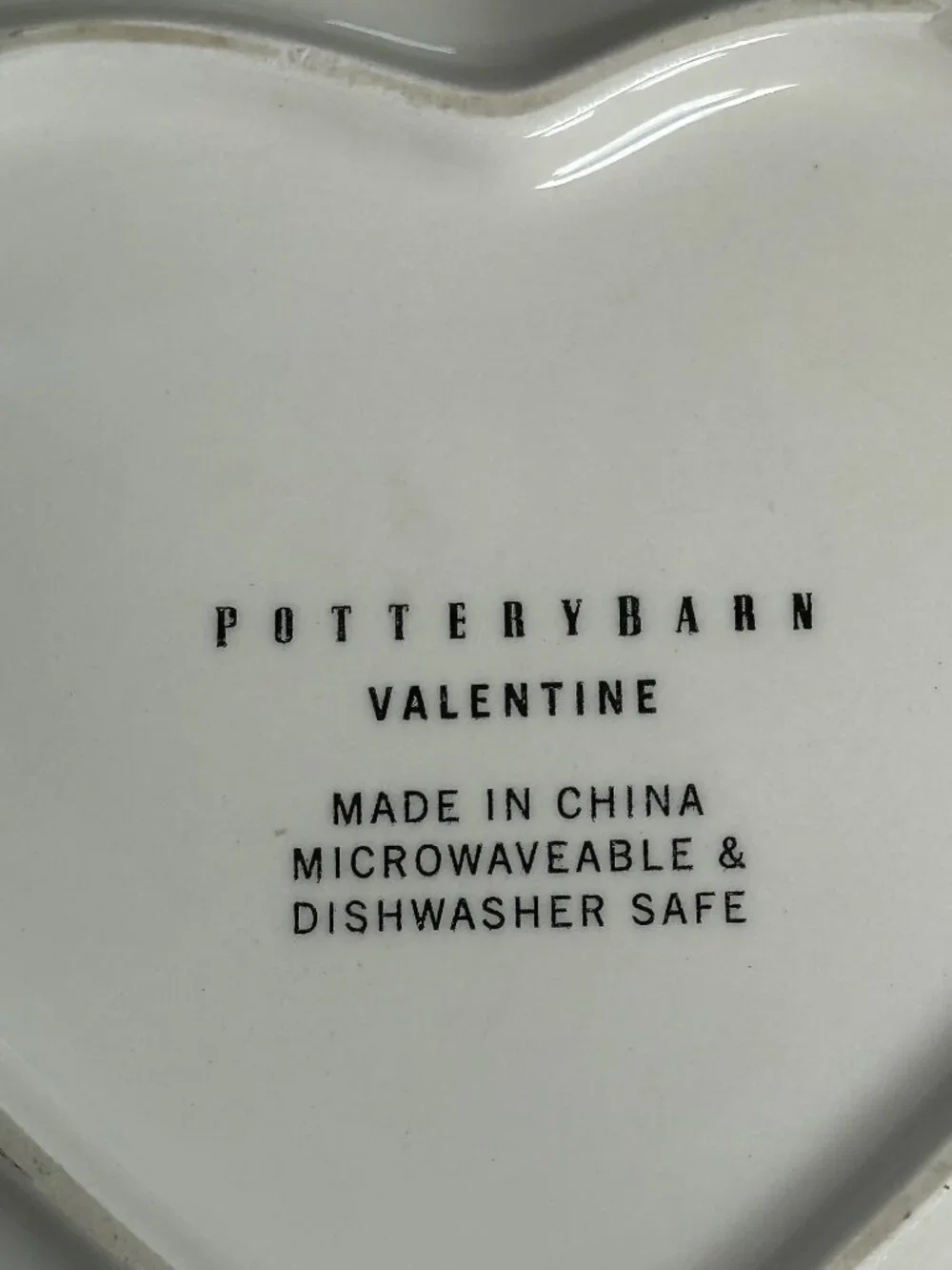 Pottery Barn Ceramic Heart Shaped 